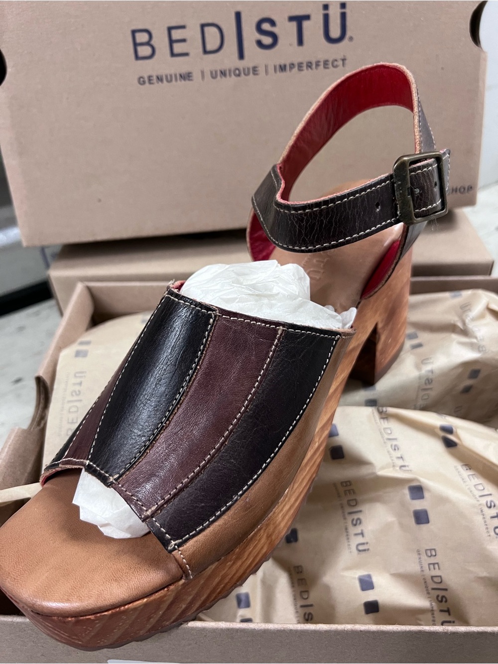 SOLD OUT
Bed Stu Jetsetter Clog Sandals Cold Brew Rustic NEW - Picture 12 of 16